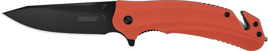 Picture of Kershaw 8650 Barricade Assisted Opening Folding Rescue Knife, 3.5" Blade, Flipper, Liner Lock, Carbide Glassbreaker Tip, Orange