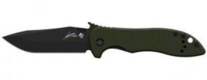 Picture of Kershaw 6074OLBLK Emerson CQC-5K 3" Blade Folding Knife, Wave Shape/Thumb Disk Opening