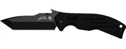 Picture of Kershaw 6044TBLK Emerson CQC-8K 3.5" Blade Folding Knife, Wave Shape/Thumb Disk Opening