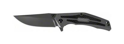 Picture of Kershaw 8300 Duojet Folding Knife, Assisted Opening, Gray coated 3.35" blade, Gray handle w/carbon fiber Box