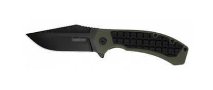Picture of Kershaw 8760 Faultline Folding Knife, Black-oxide 4" blade, Nylon handle, Ball bearing opening w/flipper Box