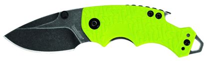 Picture of Kershaw 8700LIMEBW Shuffle Multifunction Folding Knife, 2.4" Blade, Liner Lock, Screw Driver, Bottle Cap Opener, Green Blackwash