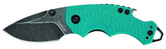 Picture of Kershaw 8700TEALBW Shuffle Multifunction Folding Knife, 2.4" Blade, Liner Lock, Screw Driver, Bottle Cap Opener, Black Blackwash