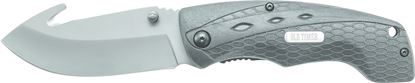 Picture of Old Timer 2148OTCP Copperhead Gut Hook Liner Lock Folding Knife, 3.42" Blade, Belt Sheath