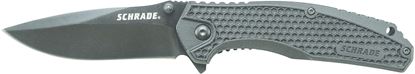 Picture of Schrade SCH002 Liner Lock Folding Knife, Black, 3.35" Drop Point Blade, Pocket Clip