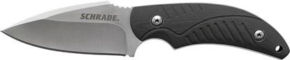 Picture of Schrade SCHF66 Full Tang Drop Point Fixed Blade Knife, 2.92" Blade, TPE Handles w/Lanyard Hole, Polyester Sheath