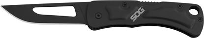 Picture of SOG CE1012-CP Centi II Folding Knife, 2.1" Black Drop Point Stainless Blade, Black Handle, Clam