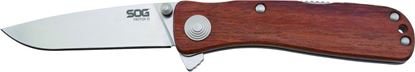 Picture of SOG TWI17-CP Twitch II Assisted Opening Folding Knife, 2.65" Drop Point Blade, Wood Handle, Clam