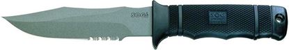 Picture of SOG M37K Seal Pup Fixed Blade Knife, 4.75" Partially Serrated Black Powdercoat Blade, Kydex Sheath