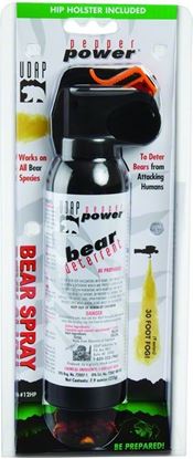 Picture of UDAP 12HP Bear Spray w/Hip Holster, 30 ft Spray, 2% CRC, 7.9oz, 225g