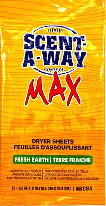 Picture of Scent-A-Way 07708 MAX Fresh Earth Dryer Sheets15Pk