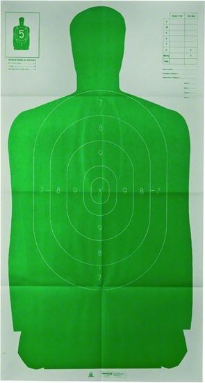 Picture of Champion 40735 B-27FSA Police Green Silhoutte Target, 24"x45",10pk