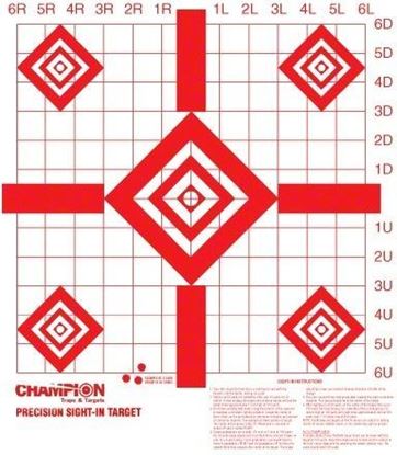 Picture of Champion 47387 Redfield Style Precision Sight-In Target, 16"x16", 100Pk