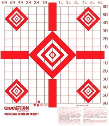 Picture of Champion 47388 Redfield Style Precision Sight-In Target, 16"x16", 10Pk
