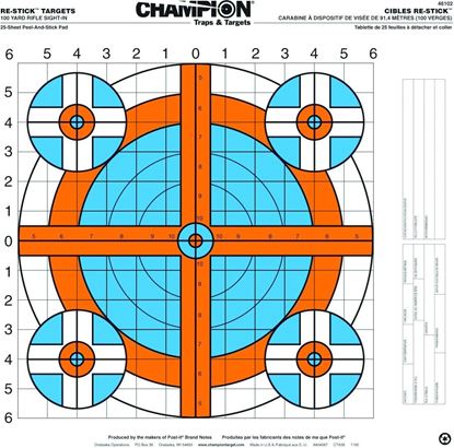 Picture of Champion 46102 Re-Stick 100yd Rifle Sight-In Target Target 16x16