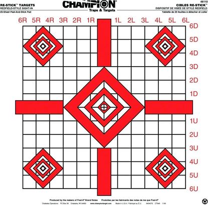 Picture of Champion 46110 Re-Stick Updated Redfield Sight-In Target Target 16x16