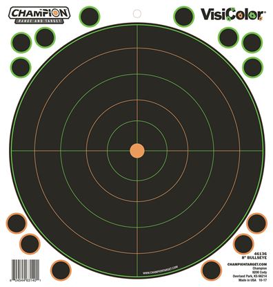 Picture of Champion 46136 8" Bulls-Eye Target 5/Pk w/40 pasters, Card