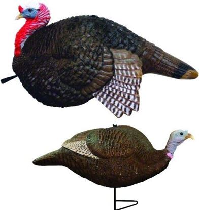 Picture of Primos 69064 Gobbstopper Turkey Decoy Combo, Jake and Hen, Mesh Carry Bag, 2 Stakes