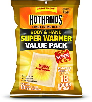 Picture of HotHands HH1UDW320E Super Warmer Value Pack 4"x5" 10 Pack