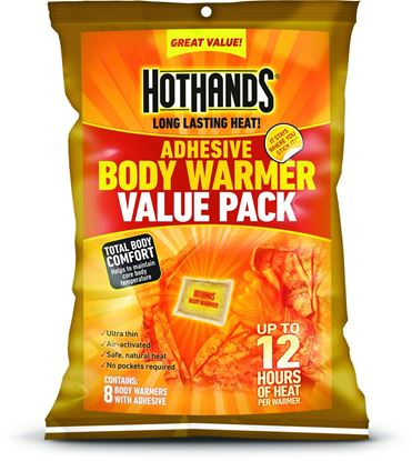 Picture of HotHands HH1ADH8PK Adhesive Body Warmers 4"x5" Value Pack, 8 Pack