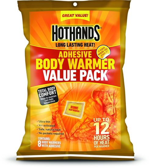 Picture of HotHands HH1ADH8PK Adhesive Body Warmers 4"x5" Value Pack, 8 Pack