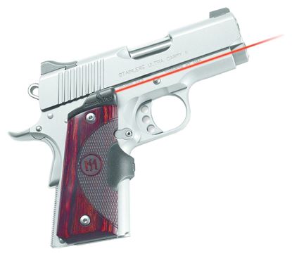 Picture of Crimson Trace LG-902 Master Series Lasergrips, Rosewood, Instinctive Activation, Red Laser, Fits 1911 Pistols