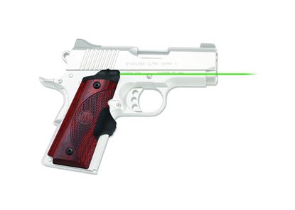 Picture of Crimson Trace LG-902G Master Series Lasergrips, Rosewood, Instinctive Activation, Green Laser, Fits 1911 Pistols