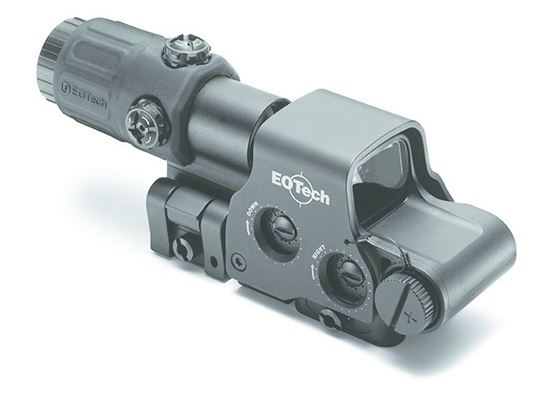 Picture of EOTech HHS2 Holographic Hybrid Sight II Sight, 123 Lithium Batt, 3x, 30 ft FOV at 100yd, 1" Weaver Mount, NV Compatible