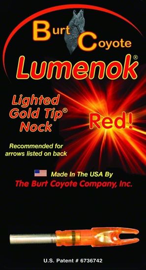 Picture of Lumenok GT Red Lighted Nock Gold Tip 1Pk