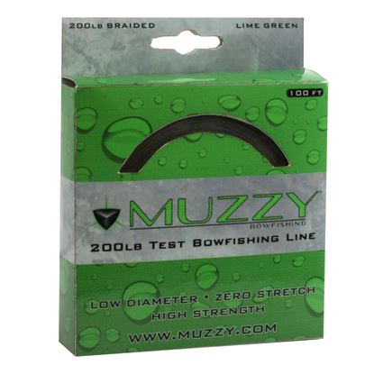 Picture of Muzzy 1078 Bowfishing Line Lime Green 200# Braided 100' Spool