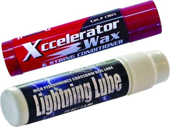 Picture of Bohning 801005 Crossbow Lube Kit Xccelerator String Wax Lightning Rail Lube