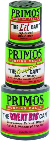 Picture of Primos 00713 The Can Family Deer Call Pack The Great Big Can The Original Can The Lil' Can