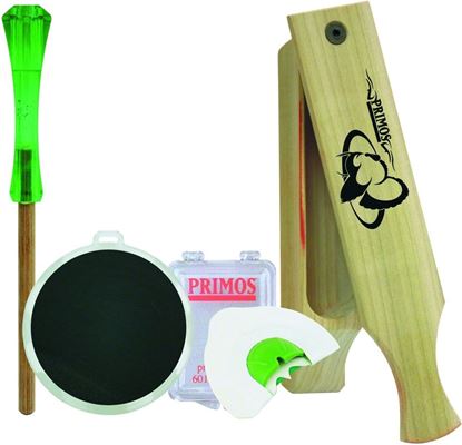 Picture of Primos 00272 Turkey Starter Pak, Mouth Call, Box Call, Slate Call, Striker