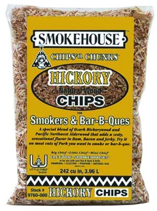 Picture of Smokehouse 9760-000-0000 Wood Chips 1.75 Lb Bag Hickory (672261)
