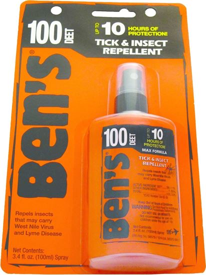 Picture of Ben's 0006-7080 100 Max Tick & Insect Repellent, 3.4oz Spray, 98.11% DEET
