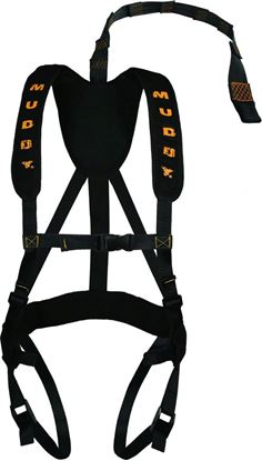 Picture of Muddy MSH110 Magnum Treestand Treestand Safety Harness, Cam Leg Buckles, Lineman's Belt, Tree Strap, Suspension Relief Strap