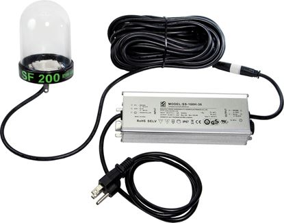 Picture of Hydro Glow SF200G 200w, LED, 120v, Underwater Dock Light, anchored to the bottom, Green, 50' cord