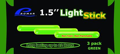 Picture of Promar GS-115G 1.5" Light Glow Stick - Green 3pk, Display 50 Packs