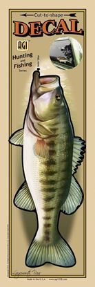Picture of Bones BOP24820M Profile Fish Decal, 4.5" x 11", Bass Open Mouth