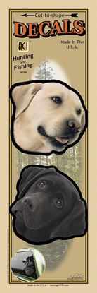 Picture of Bones BOP3332 Outdoors Profile Decal, 4.5" x 11", Black and Yellow Labs