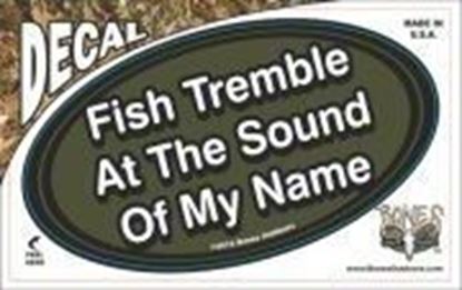 Picture of Bones D1302 Oval Decal, Fishing Tremble