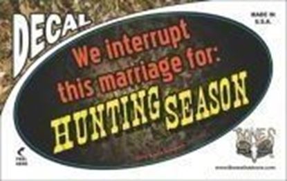 Picture of Bones D1308 Oval Decal, We Interrupt This Marriage