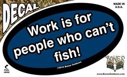 Picture of Bones D1312 Oval Decal Work is for people who can't fish