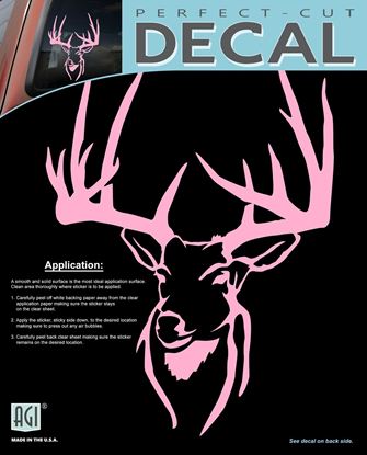 Picture of Bones BEP9099R Buck Plotted Decal, Pink Outline
