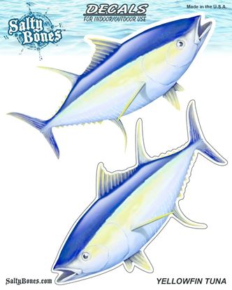 Picture of Salty Bones BSD2480 Decal, Double Yellowfin Tuna