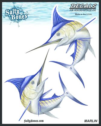Picture of Salty Bones BSD2481 Decal, Double Marlin