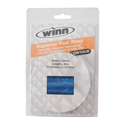 Picture of Winn Grips OWC11-BC CONTOUR Rod Grip Overwrap, 96" L,30mmW, Blue Camo, All-Weather-Durable WD Polymer Material