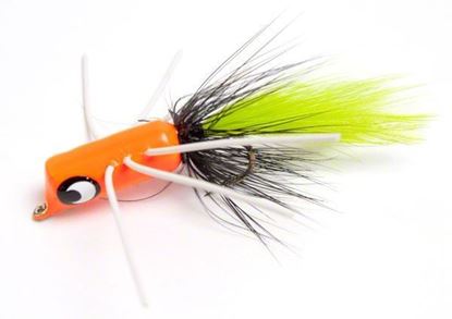 Picture of Betts 51T-10 Falls Fire Fly Shimmy Fishing Fly, Sz 10, Fluorescent Orange/Black/Chartreuse