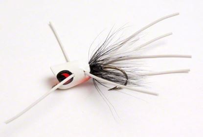 Picture of Betts 301-8-1 Top Pop Fly Popper, Sz 8, White/Black/White