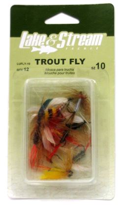 Picture of Eagle Claw LUFLYASST Lake & Stream Trout Fly Asst 10-Pack